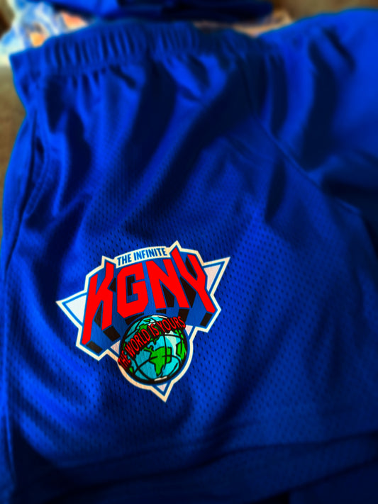 The world is your's infinite KGNY mesh lightweight mesh shorts.