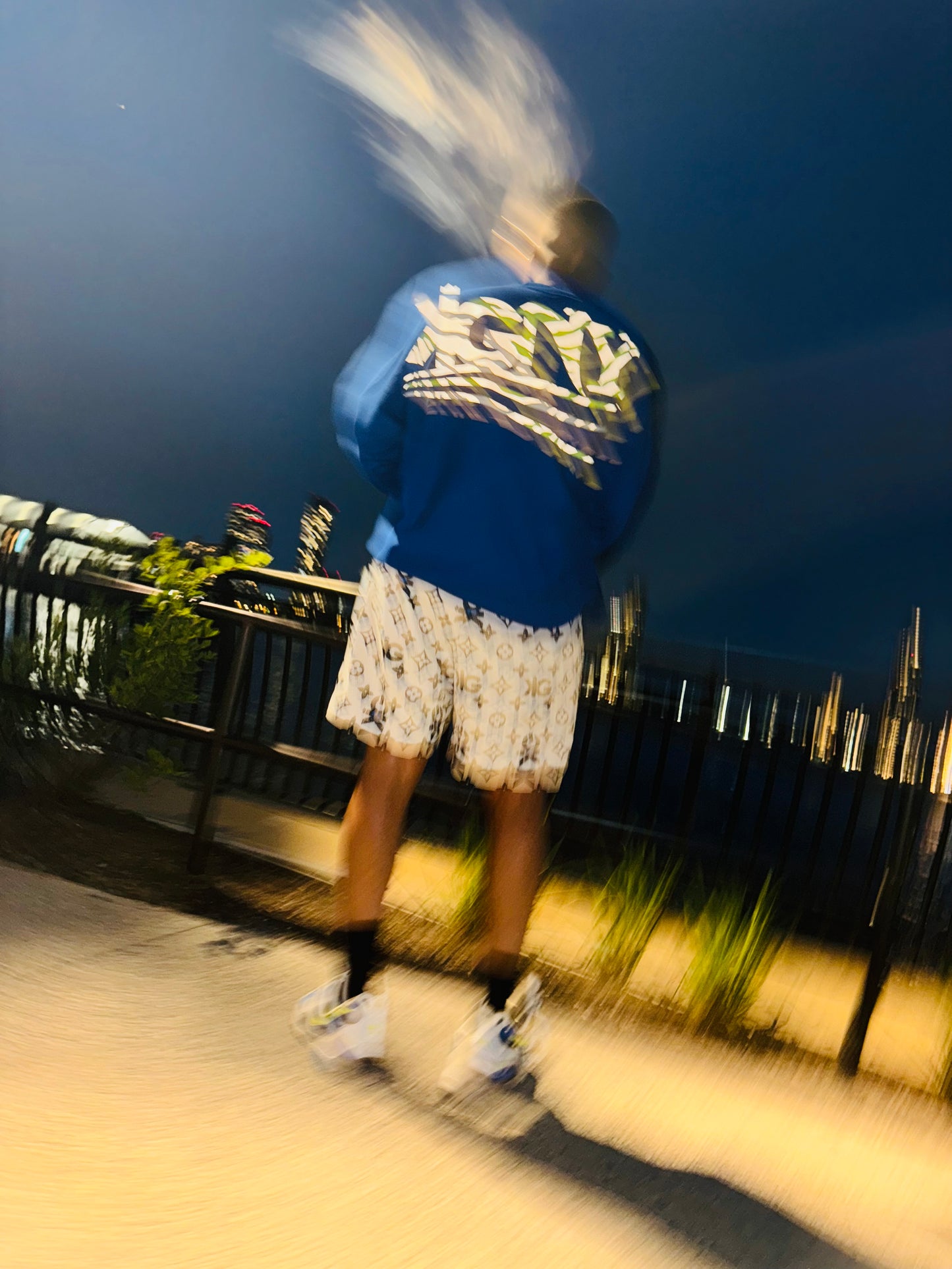 KGNY monogram mesh shorts