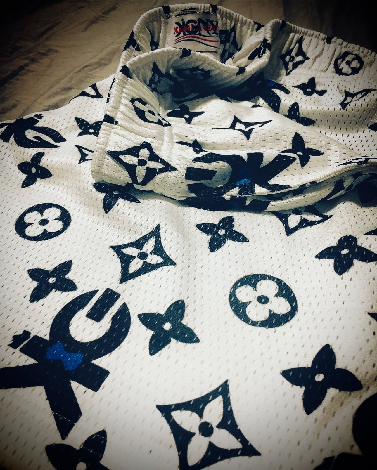 KGNY monogram mesh shorts