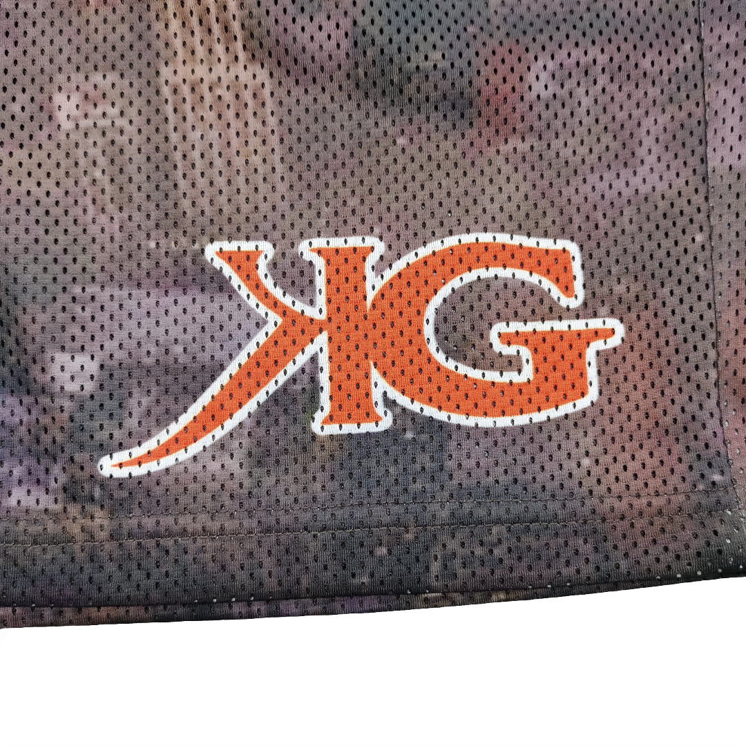 KGNY city lights mesh shorts.